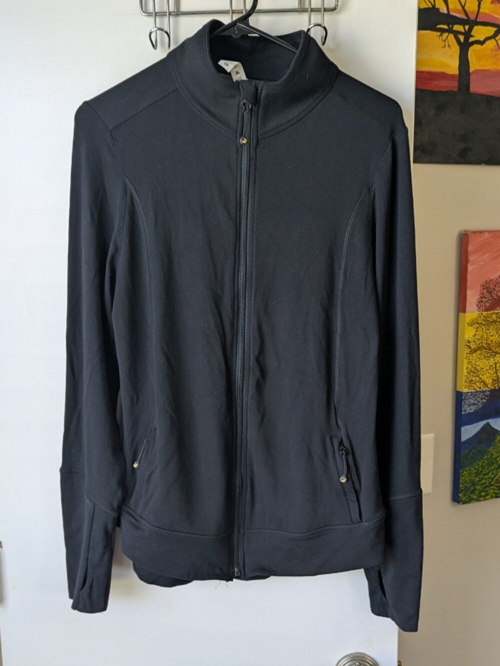 Glyder Rider Mesh Back Black Zip Up Jacket Size Large